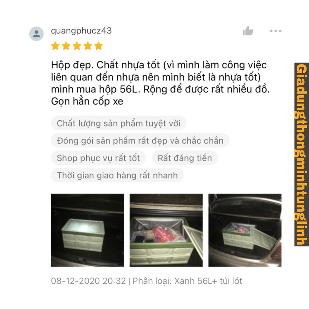 [𝑻𝒂̣̆𝒏𝒈 𝒕𝒖́𝒊] Thùng đựng đồ gấp gọn đa năng- Thug nhựa dễ dàng mang theo, không tốn diện tích, TẶNG túi chống nước cao c