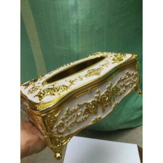 Hộp đựng giấy ăn mạ vàng