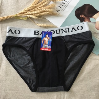 Quần lót nam tam giác 100% vải cotton, cạp chun bản to co giãn thoải mái
