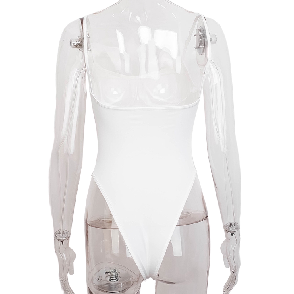 Bộ áo liền quần dáng ôm hai dây màu trơn phong cách Ý thời trang cho nữ