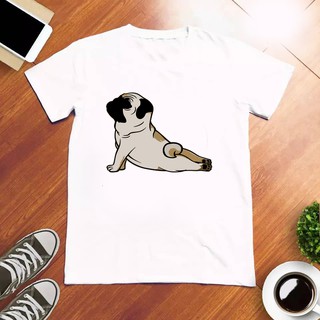 [ SALE ] Áo phông unisex pug - Áo thun in hình chó pug yoga