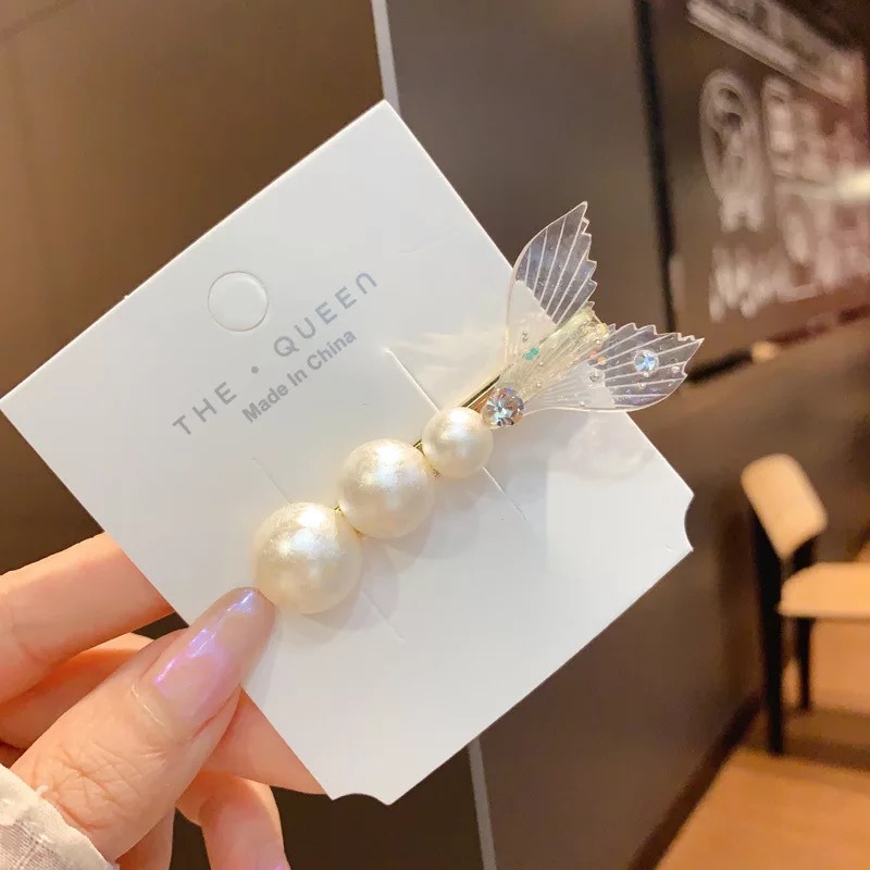 Kẹp Tóc Càng Cua Đính Ngọc Trai Sang Trọng Cho Nữ