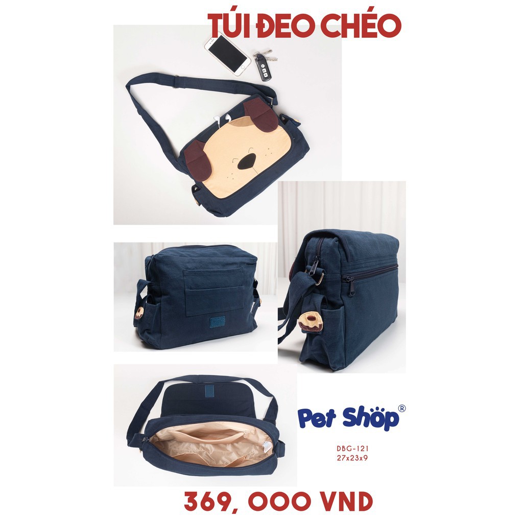 Túi đeo chéo đựng vừa A4 PETSHOP DBG-121