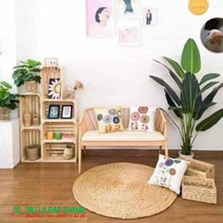 Thảm lục bình hình tròn trang trí, Thảm lục bình cao cấp xuất khẩu kích thước tùy chỉnh