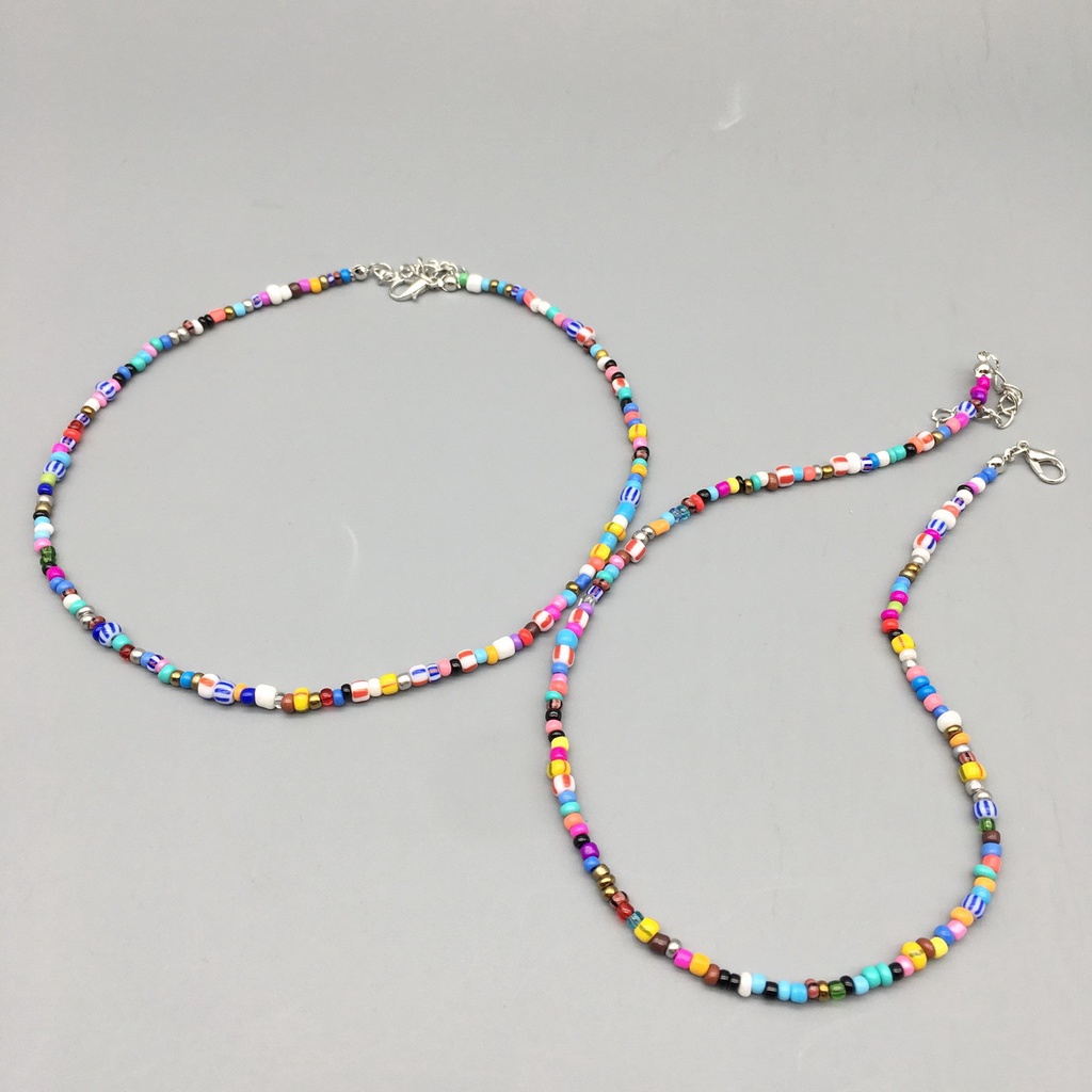 Vòng cổ choker đính hạt phong cách Bohemian dành cho nữ