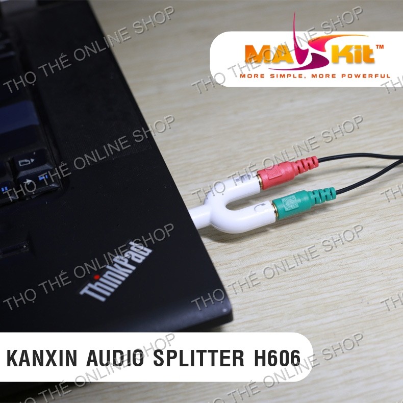 Jack chia mic và tai nghe KaiXin Audio Splitter H606 - CHÍNH HÃNG