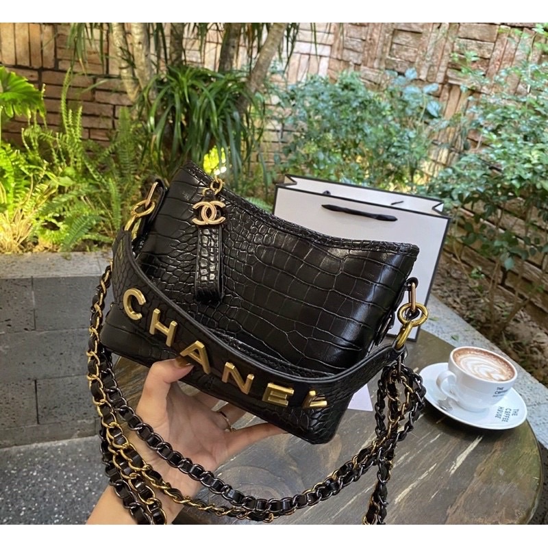 Túi Đeo Chéo Hobo Vân Rắn, Túi Xách Nữ Thời Trang