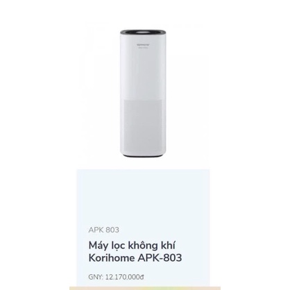 máy lọc không khí Korihome APK-803