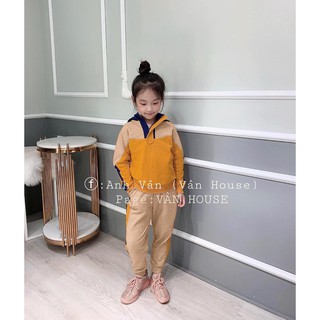 Bộ thể thao celiac phối vàng bé trai bé gái
