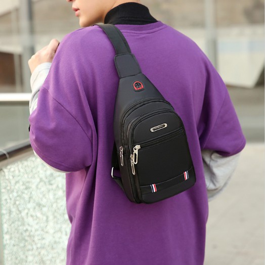 Túi đeo chéo nam Unisex Hàn Quốc tặng kèm thắt lưng và đồng hồ - Túi chéo nam (TC78+TL16+GENA3)