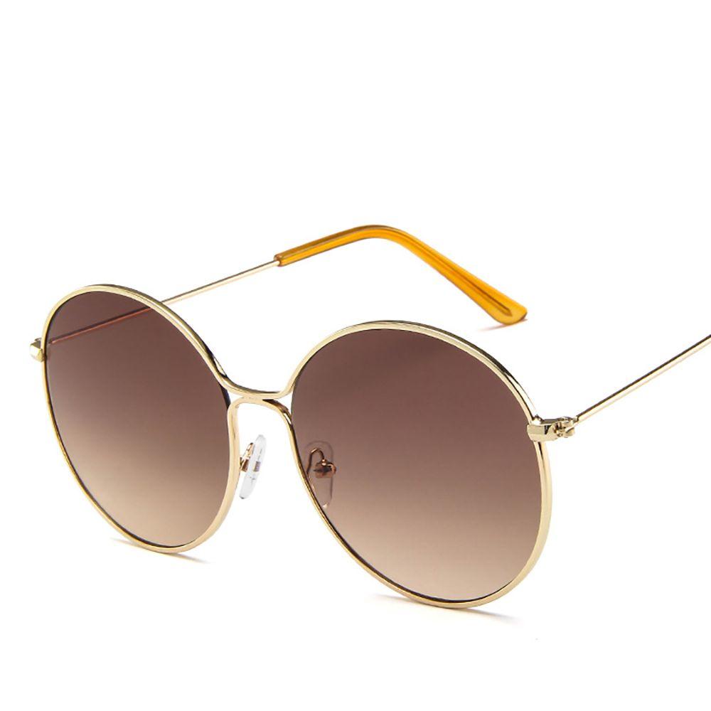 IVORY Kính Mát Gọng Kim Loại Tròn Chống Tia UV Chống Bức Xạ Phong Cách Hàn Quốc Cho Nữ