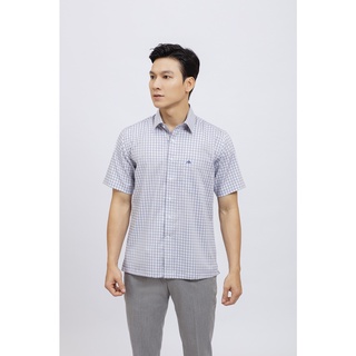 Sơ mi nam Ngắn tay Casual caro xanh