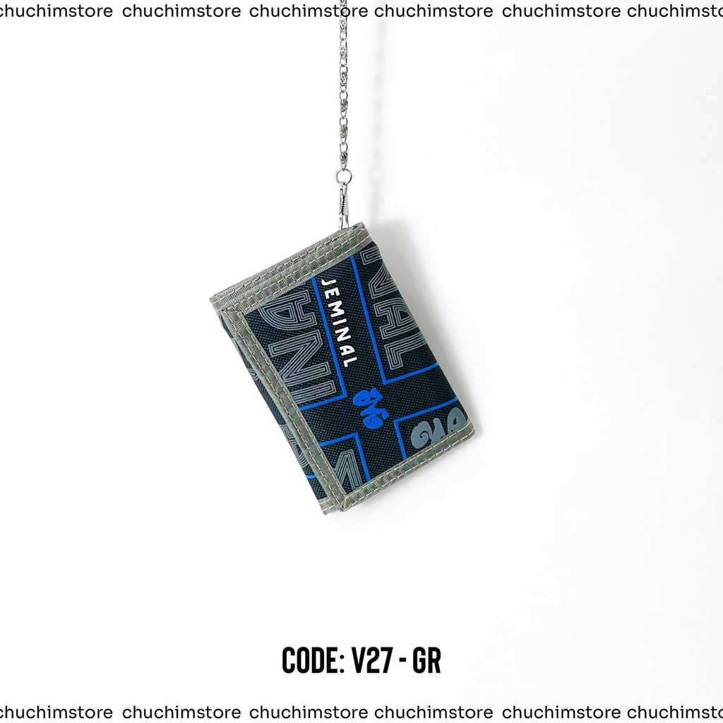 Ví vải gập in logo JEMINAL phong cách hiphop (V27)