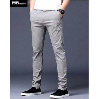 Quần Kaki Nam Hàn Quốc - Thời Trang Công Sở - Hàng VNXK - Mẫu Ống Côn - Form Slimfit - Màu Xám