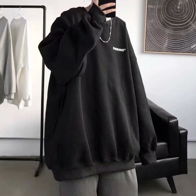 Áo Sweater Nam Nữ Basic Boutique Unisex Nỉ From Rộng Dáng Thụng Kiểu Dáng  Chất Liệu Vải Nỉ Bông In Chữ