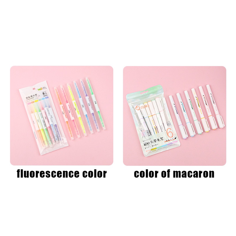 Bộ 6 Bút Phấn Bắt Sáng Màu Pastel Nhanh Khô Tạo Khối Màu Pastel Sáng Bóng