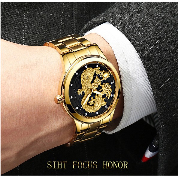 Đồng hồ nam rồng FNGEEN 3d dây thép chống nước | BigBuy360 - bigbuy360.vn