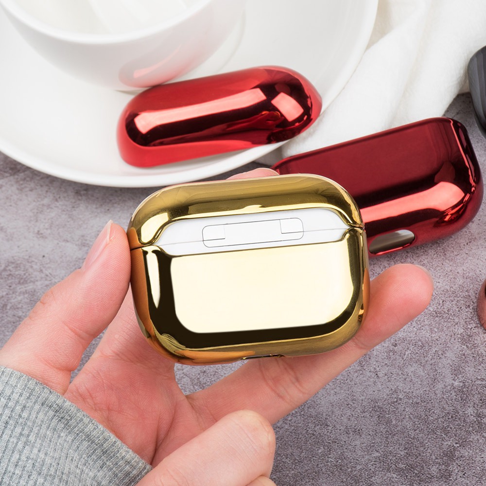 Vỏ Bảo Vệ Hộp Sạc Tai Nghe Airpods 3 Pro 2020 Mạ Vàng Bằng PC Mạ Điện Sang Trọng Chống Rơi