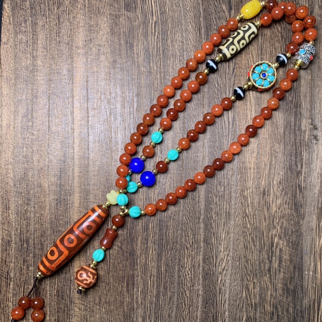 Chính Hãng Miễn Phí Giấy Chứng Nhận Phong Cách Dân Tộc Tây Tạng Chín Mắt Dzi Hạt Noble Dzi Dòng Đầu 