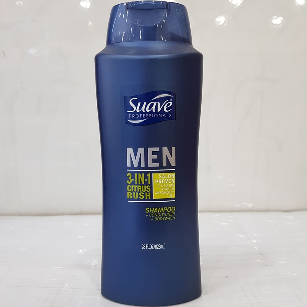 DẦU GỘI -SỮA TẮM- DẦU XẢ SUAVE CHO NAM 808ML