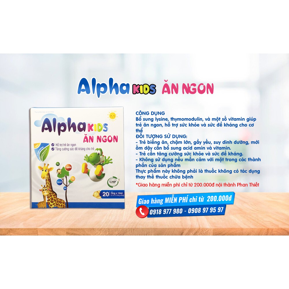 Alpha Kid Ăn Ngon - Hỗ trợ trẻ ăn ngon, tăng cường sức đề kháng cho trẻ