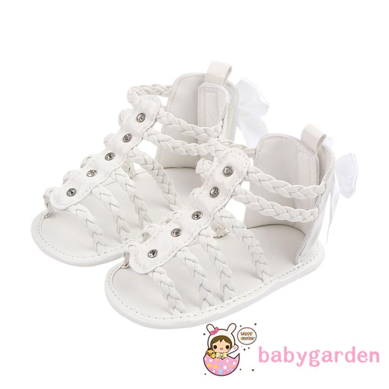 Xăng đan Da PU Chống Trượt Đính Nơ Sau Lưng Thời Trang Mùa Hè Cho Bé Gái