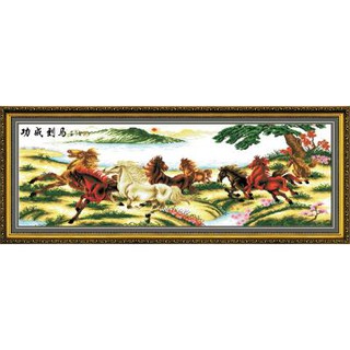 Tranh Thêu Chữ Thập Bát Mã Toàn Đồ, KT Nhỏ 2336 (KHÁCH TỰ THÊU) KT:157X58CM