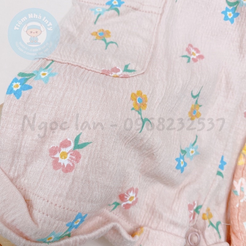 Quần yếm đùi vải cotton bé gái - hàng xuất dư-  Size 3M-4Year