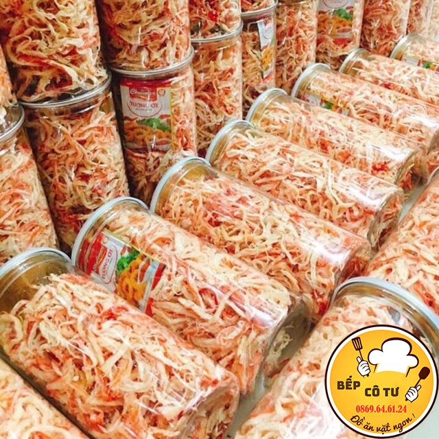 Khô mực hấp nước dừa xé sợi cay chuẩn vị Bếp Cô Tư | BigBuy360 - bigbuy360.vn