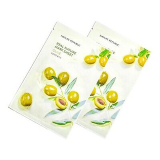 5 miếng mặt nạ giấy vị olive Nature Republic Real Nature Sheet Mask