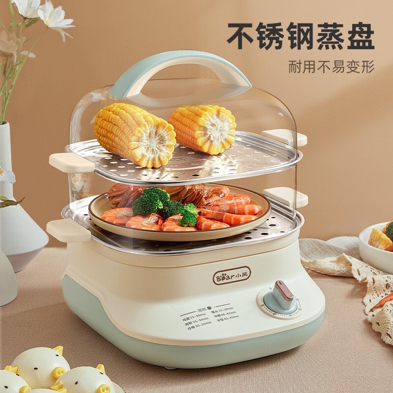 [SẴN HÀNG] Nồi Hấp Hai Tầng Bear DZG-C60W9 Chính Hãng Dung tích 6L