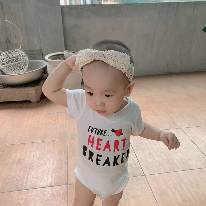 Turban/ Bờm ren màu beige hàn quốc cho bé