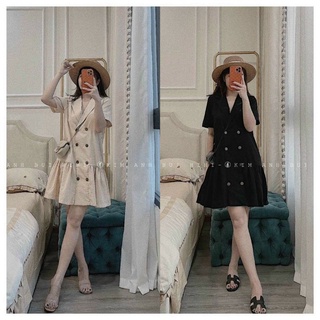 Ảnh thật đầm/váy bigsize giả vest chất đũi 60-90kg xinhhh🌼