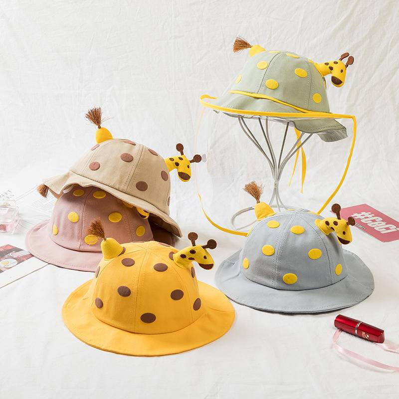 Nón Tai Bèo Kèm Mặt Nạ Chống Giọt Bắn Thiết Kế Dễ Thương Thời Trang Xuân Hè Cho Bé