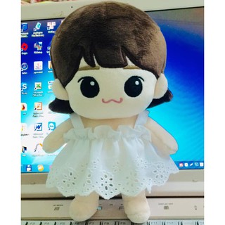 Combo váy pom pom và váy ren trắng cho doll 20cm