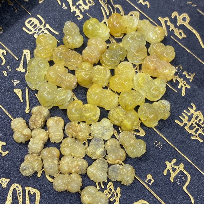 Tỳ hưu tóc vàng tự nhiên dùng để làm nhẫn hoặc lắc tay, mặt dây ☯ Hợp Ngũ Mệnh ☯ Hộ Thân, Bình An, Tài Lộc, May Mắn