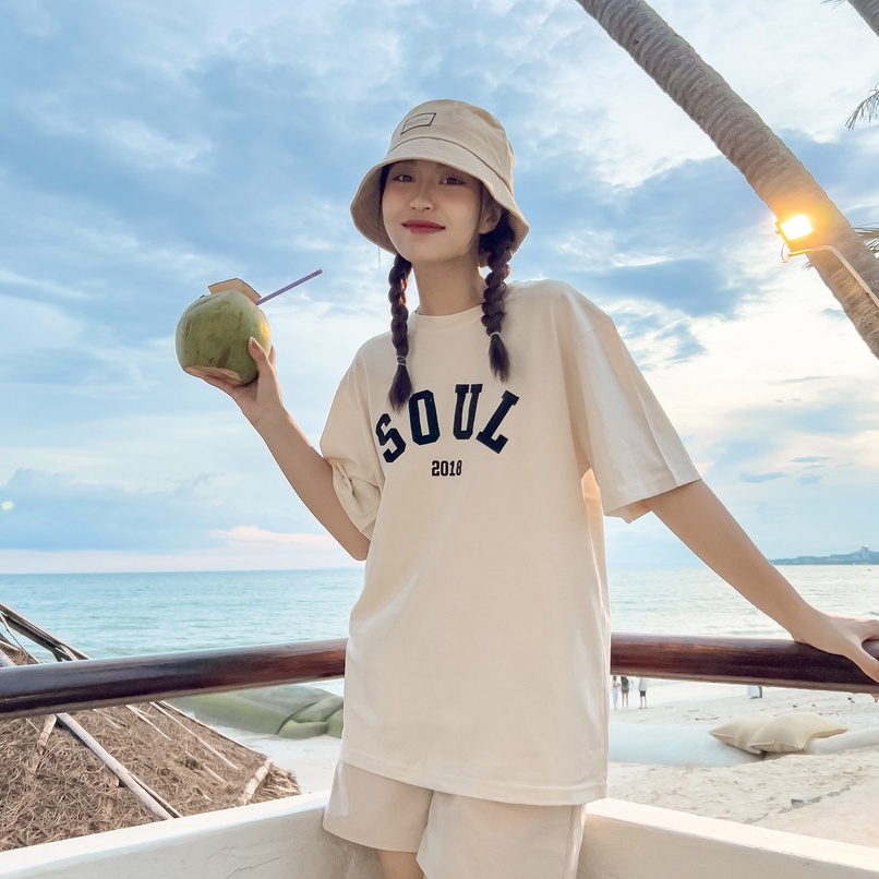 Áo thun unisex in logo SOUL Vải Nhung CAO CẤP form basic 100% cotton vải dày, không xù lông SOUL OF A NATION