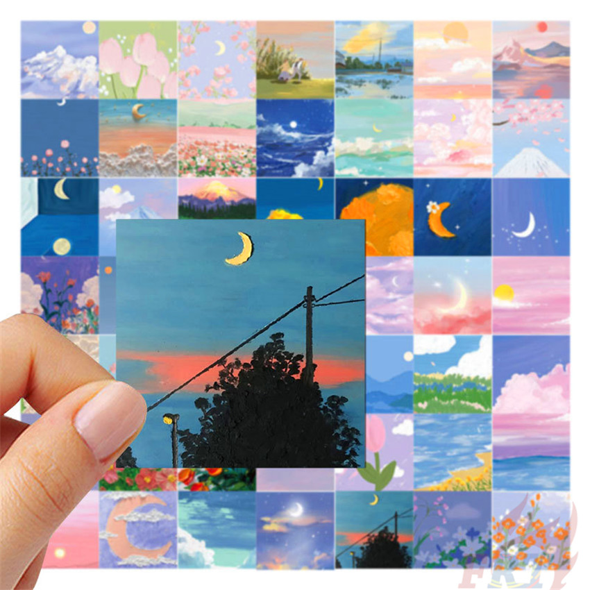 ❉ Beautiful Scenery Series 07 Art Gallery . Oil Paintings Stickers ❉ 56Pcs/Set DIY Fashion Mixed Luggage Laptop Skateboard Doodle Decals Stickers