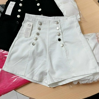Quần short nữ# quần lưng cao phối nút siêu xinh, 3 size dễ chọn