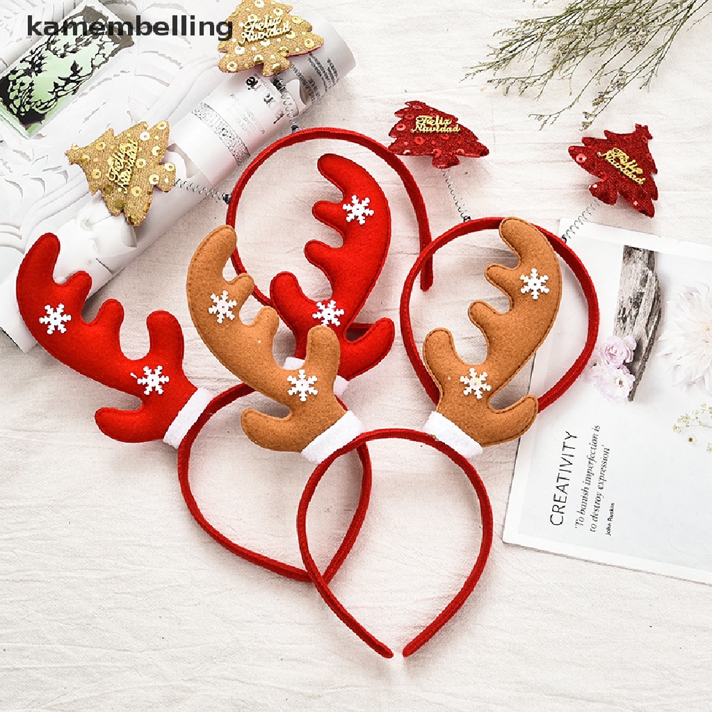 Băng Đô Cài Tóc Hình Tuần Lộc / Cây Thông / Ông Già Noel Dễ Thương