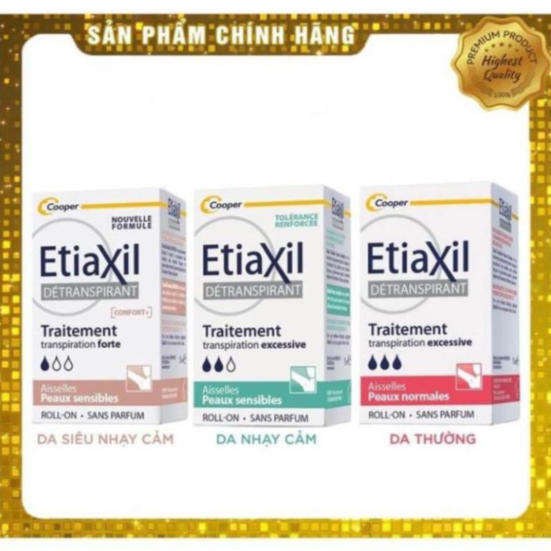 lăn khử mùi etiaxil ngăn tiết mồ hôi, lăn nách Etiaxil