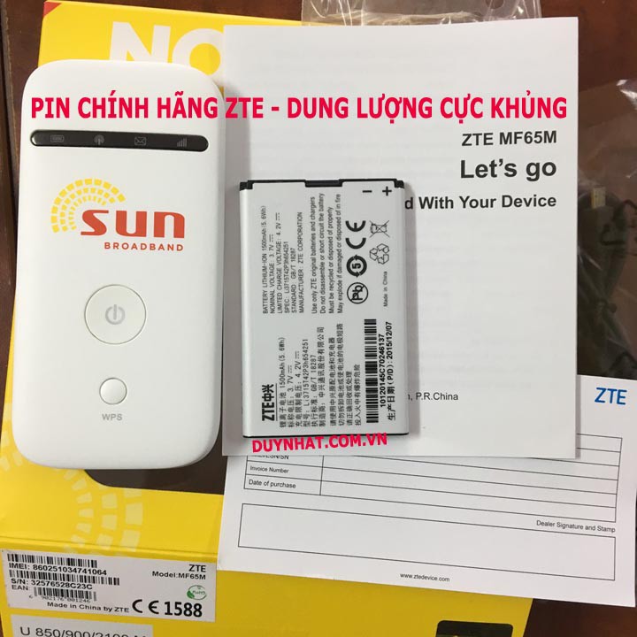 Pin Cục Phát Sóng Wifi Di Động ZTE MF60