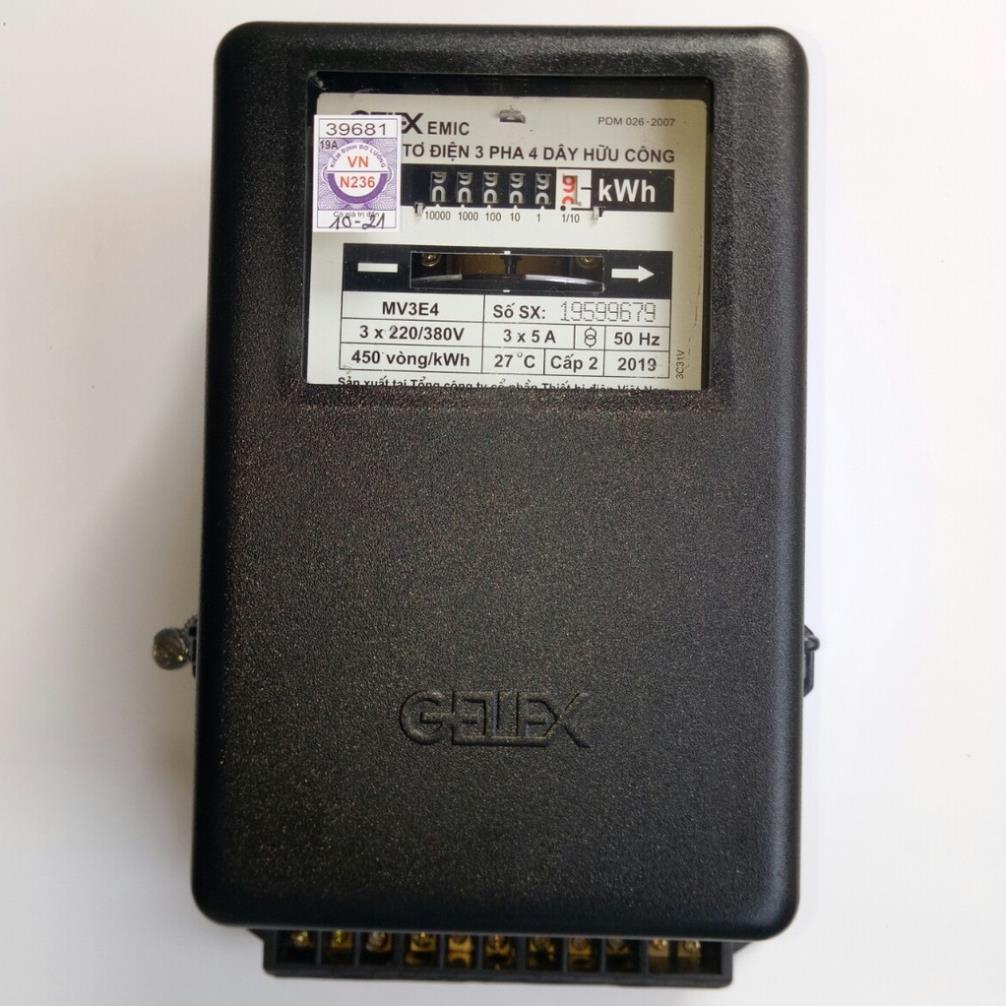 Công Tơ Điện  3 Pha 3x 220/380V EMIC