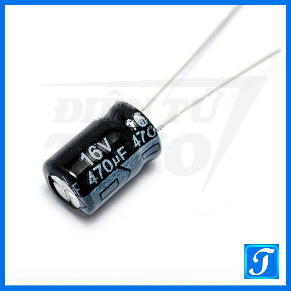 [Combo 10 cái] Tụ Hóa Tụ Phân Cực 470uF 16V 8x12mm Xuyên Lỗ