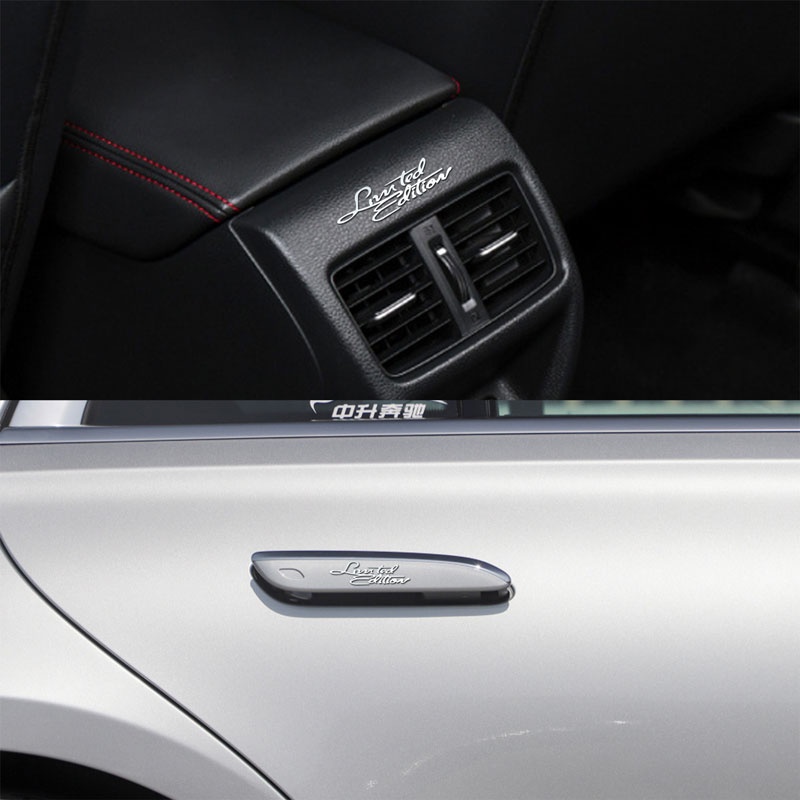 Miếng Dán Kim Loại In Chữ Limited Edition Trang Trí Cho Xe Hơi Laptop Xe Máy