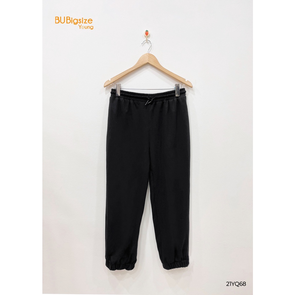 Quần Jogger Đen BIGSIZE (55kg đến 95kg) - 21YQ68 - [BU Bigsize Young]