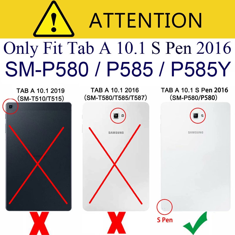 Ốp máy tính bảng TPU dẻo cho Samsung Galaxy Tab A 10.1 With S Pen 2016 A6 10.1" S Pen SM-P580 P585 P585Y