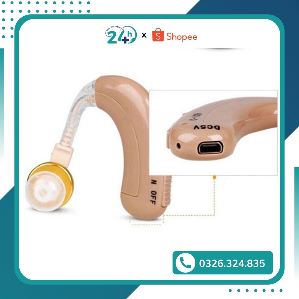 Máy Trợ Thính, Tai Nghe Trợ Thính Không Dây Axon C109 Cao Cấp