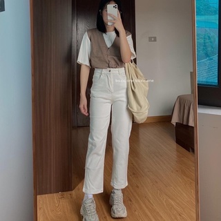 Áo gile len mỏng cổ V có cúc Bazic one