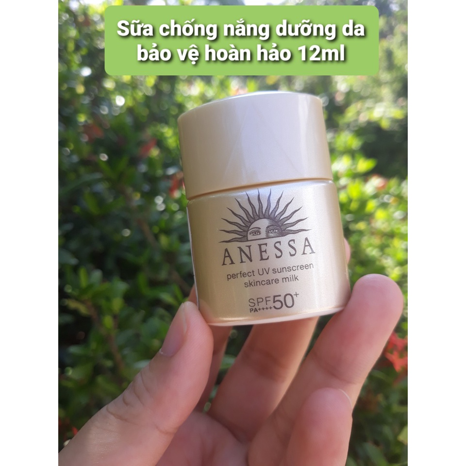 (Hàng tặng) Chống nắng Anessa Perfect UV Sunscreen Skincare Milk SPF 50+ PA++ 15ml | BigBuy360 - bigbuy360.vn